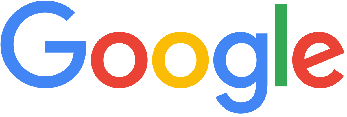 The google logo on a black background.